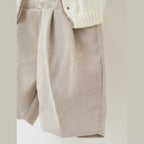 Completo Cerimonia Bimbo Giacchino Lana Vaniglia Pantalone Bretelle Camicia IM20360 corredino e abbigliamento neonato | NANU' BABY