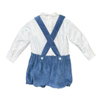 Completo Cerimonia Bimbo Misto Cotone Azzurro - PONTO POR PONTO 1/6417 - A corredino e abbigliamento neonato | NANU' BABY