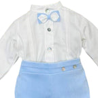 Completo Cerimonia Bimbo Misto Cotone Cielo - PONTO POR PONTO 1/6421 - C corredino e abbigliamento neonato | NANU' BABY