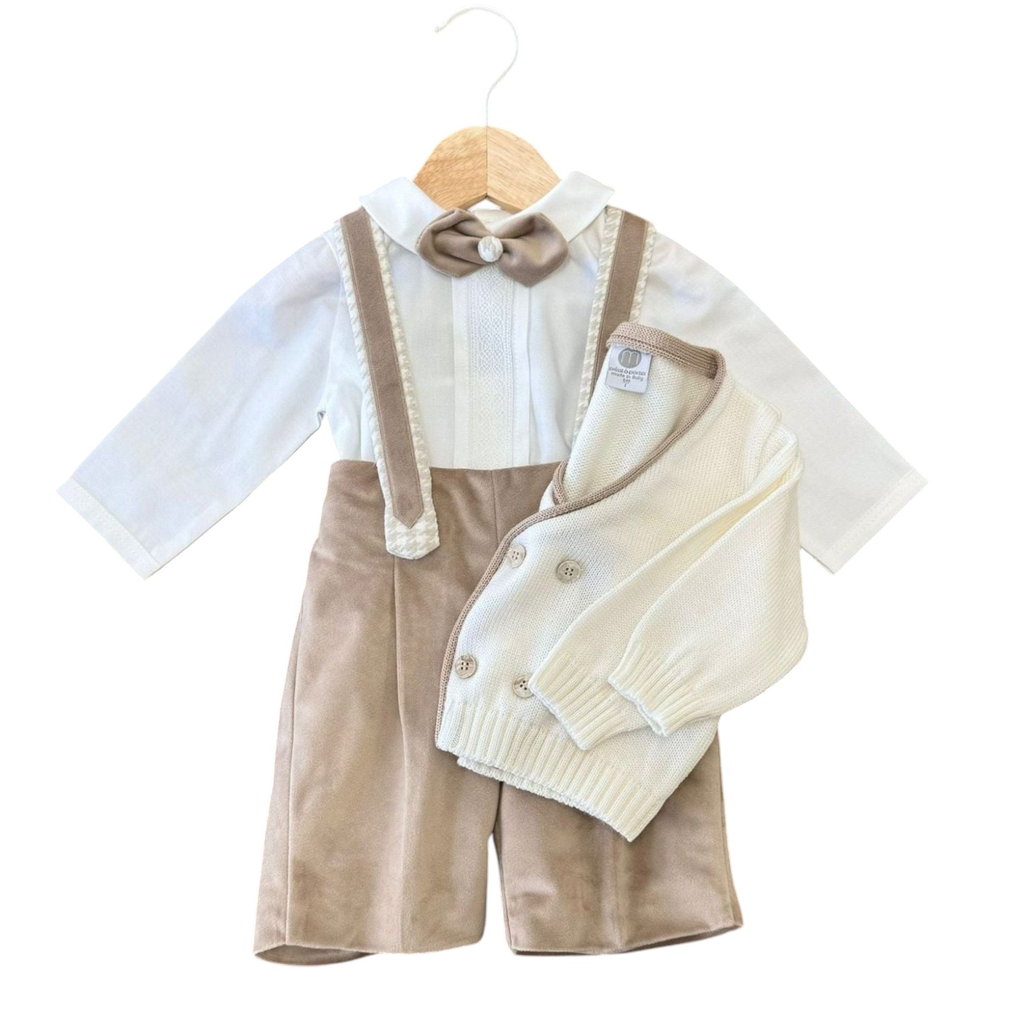 Completo Cerimonia Bimbo VANIGLIA IK20160BIS corredino e abbigliamento neonato | NANU' BABY
