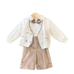 Completo Cerimonia Bimbo VANIGLIA IK20160BIS corredino e abbigliamento neonato | NANU' BABY