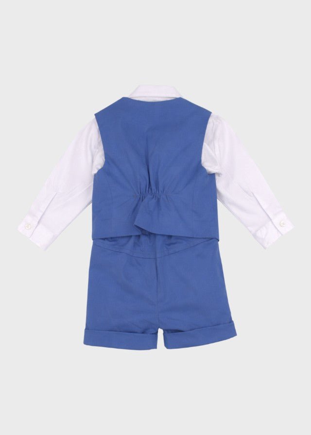 Completo Cerimonia Gilet Bermuda Azzurro corredino e abbigliamento neonato | NANU' BABY