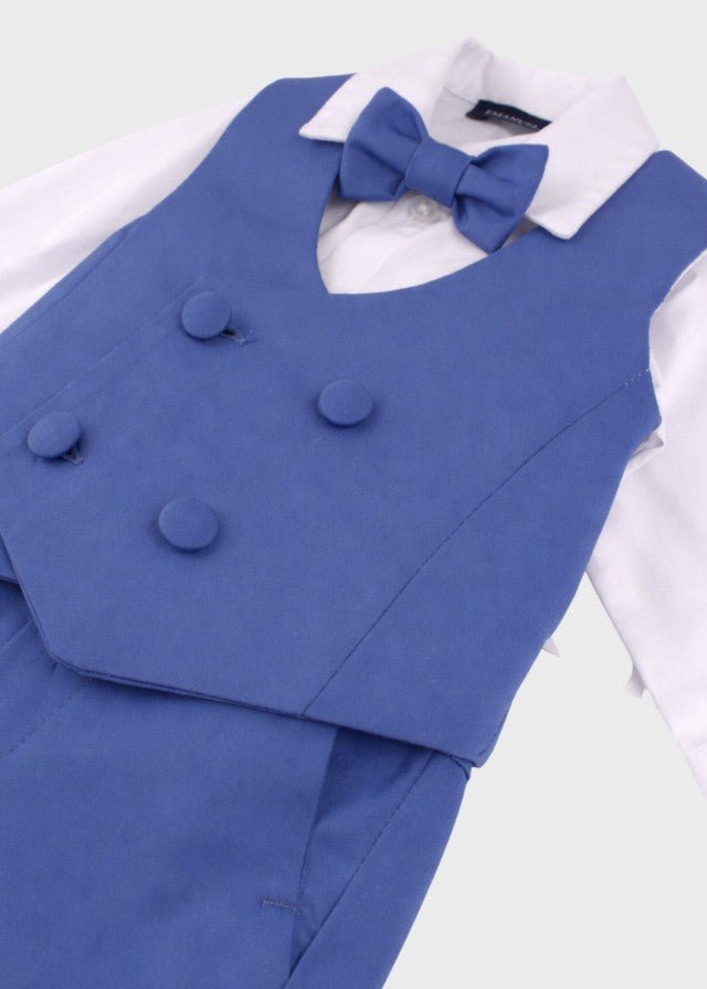 Completo Cerimonia Gilet Bermuda Azzurro corredino e abbigliamento neonato | NANU' BABY