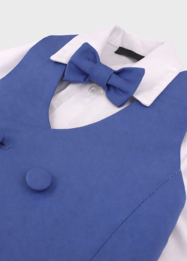 Completo Cerimonia Gilet Bermuda Azzurro corredino e abbigliamento neonato | NANU' BABY