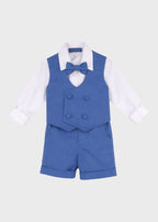 Completo Cerimonia Gilet Bermuda Azzurro corredino e abbigliamento neonato | NANU' BABY