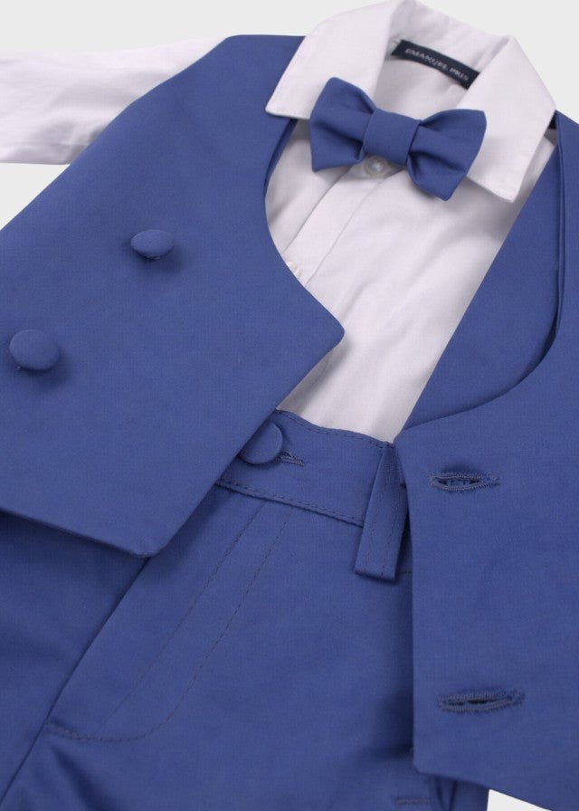 Completo Cerimonia Gilet Bermuda Azzurro corredino e abbigliamento neonato | NANU' BABY