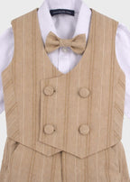 Completo Cerimonia Gilet Bermuda Marrone corredino e abbigliamento neonato | NANU' BABY