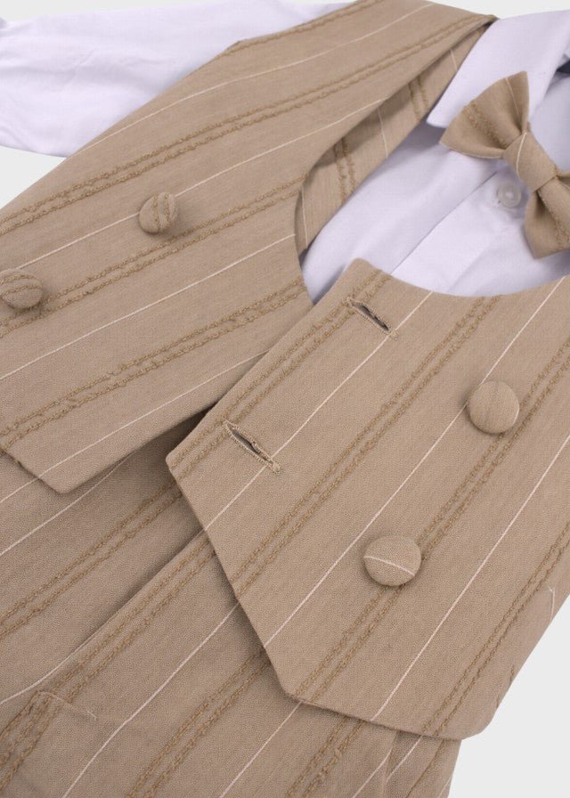 Completo Cerimonia Gilet Bermuda Marrone corredino e abbigliamento neonato | NANU' BABY