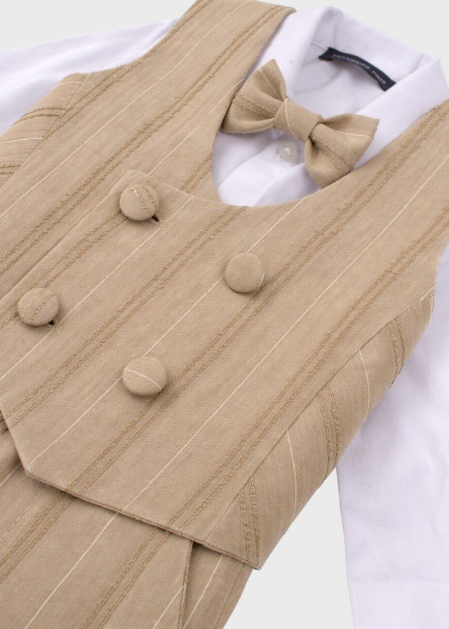 Completo Cerimonia Gilet Bermuda Marrone corredino e abbigliamento neonato | NANU' BABY