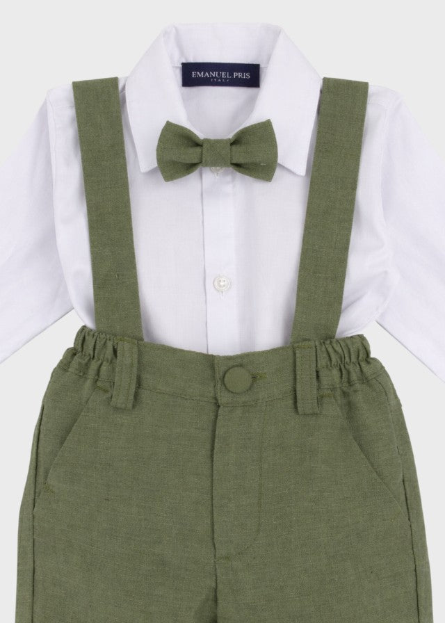 Completo Cerimonia Gilet Bermuda Verde corredino e abbigliamento neonato | NANU' BABY
