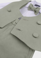 Completo Cerimonia Gilet Bermuda Verde Salvia corredino e abbigliamento neonato | NANU' BABY