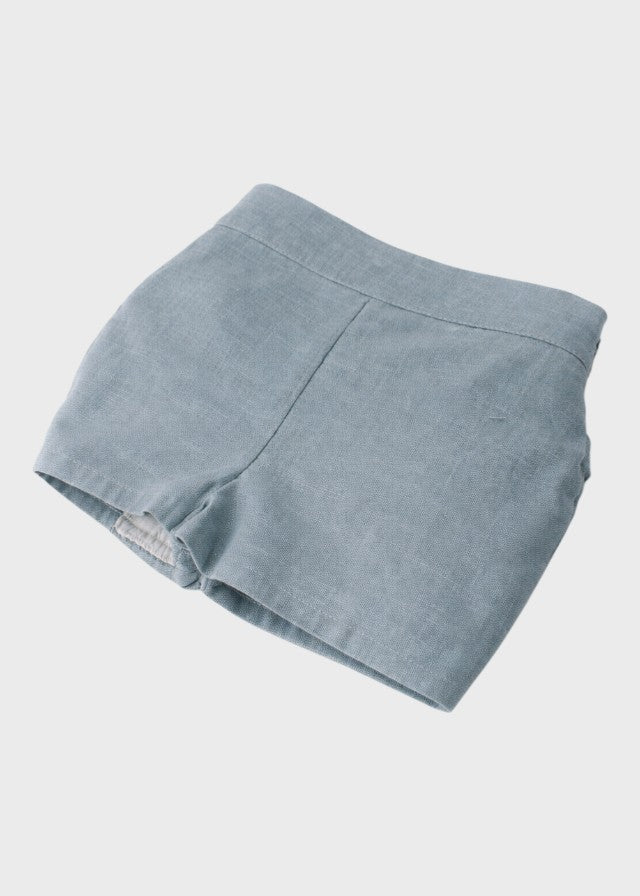 Completo Cerimonia Lino Azzurro 39826/A corredino e abbigliamento neonato | NANU' BABY