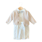 Completo Cerimonia Papillon Bimbo PANNA IK20760BIS corredino e abbigliamento neonato | NANU' BABY