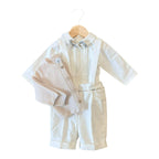 Completo Cerimonia Papillon Bimbo PANNA IK20760BIS corredino e abbigliamento neonato | NANU' BABY
