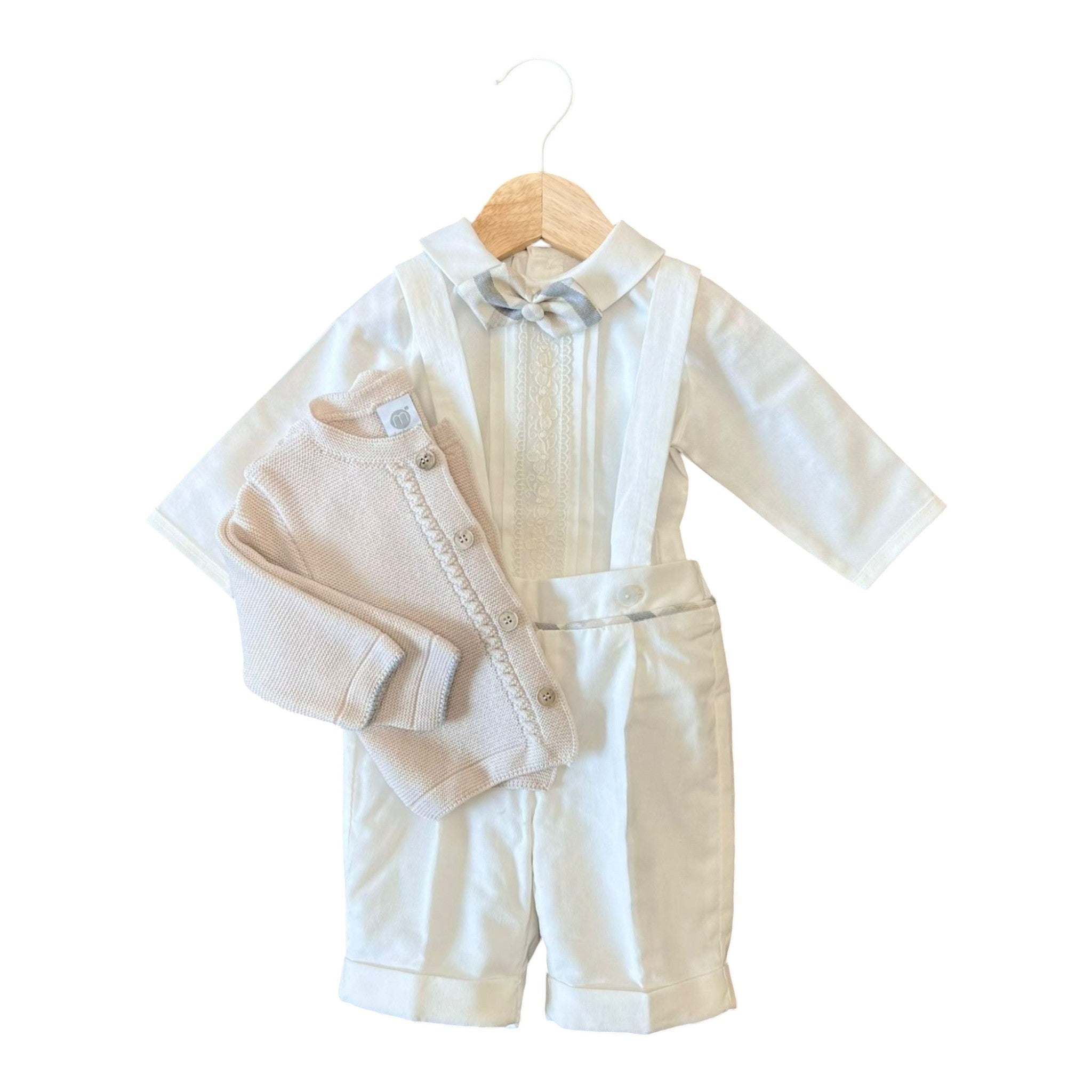 Completo Cerimonia Papillon Bimbo PANNA IK20760BIS corredino e abbigliamento neonato | NANU' BABY
