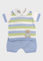 Completo Corto Teddy Cielo EK6052/C corredino e abbigliamento neonato | NANU' BABY