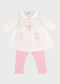 Completo Cotone Cuoricini Rosa 470 corredino e abbigliamento neonato | NANU' BABY
