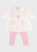 Completo Cotone Cuoricini Rosa 470 corredino e abbigliamento neonato | NANU' BABY