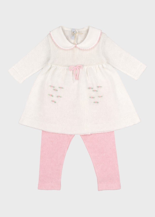 Completo Cotone Cuoricini Rosa 470 corredino e abbigliamento neonato | NANU' BABY