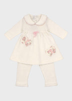 Completo Cotone Farfalle Panna 456 corredino e abbigliamento neonato | NANU' BABY