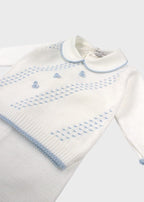 Completo Cotone Fiocchetti Cielo ENEA/CN corredino e abbigliamento neonato | NANU' BABY
