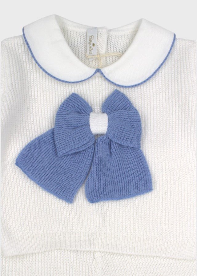 Completo Cotone Fiocco Azzurro INGLESE/596 - B corredino e abbigliamento neonato | NANU' BABY