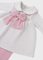 Completo Cotone Fiocco Bianco Rosa 478 corredino e abbigliamento neonato | NANU' BABY