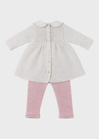 Completo Cotone Fiocco Bianco Rosa 478 corredino e abbigliamento neonato | NANU' BABY