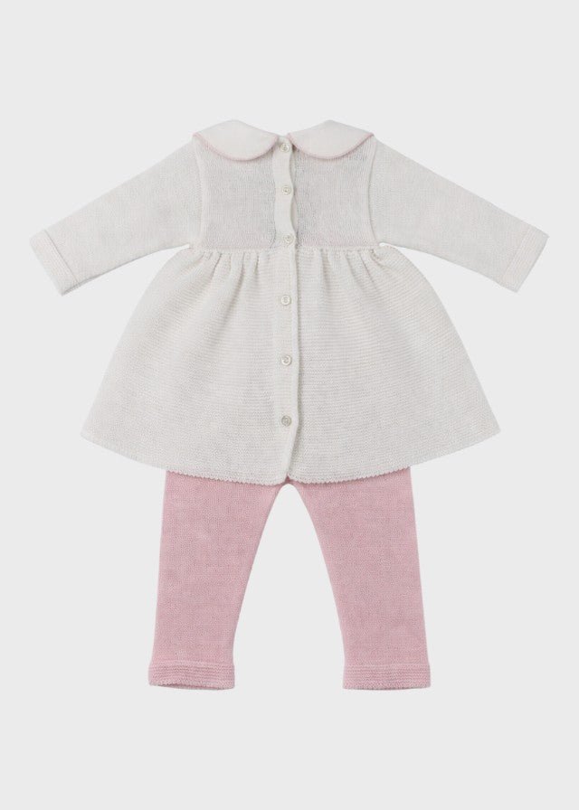 Completo Cotone Fiocco Bianco Rosa 478 corredino e abbigliamento neonato | NANU' BABY
