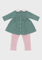 Completo Cotone Fiocco Verde Rosa 478 corredino e abbigliamento neonato | NANU' BABY