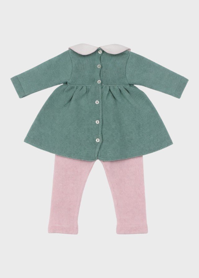 Completo Cotone Fiocco Verde Rosa 478 corredino e abbigliamento neonato | NANU' BABY