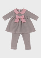 Completo Cotone Lino Corallo 484 corredino e abbigliamento neonato | NANU' BABY