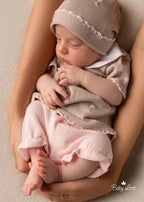 Completo Cotone Margherite Sabbia 363 corredino e abbigliamento neonato | NANU' BABY