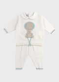 Completo Cotone Mongolfiera Verde EK5050V corredino e abbigliamento neonato | NANU' BABY