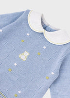 Completo Cotone Pois Nocciolina Cielo EK5650 corredino e abbigliamento neonato | NANU' BABY