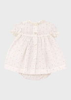 Completo Cotone Pois Rosa TAORMINA1413 corredino e abbigliamento neonato | NANU' BABY