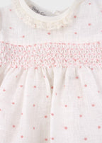 Completo Cotone Pois Rosa TAORMINA1413 corredino e abbigliamento neonato | NANU' BABY