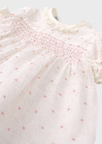 Completo Cotone Pois Rosa TAORMINA1413 corredino e abbigliamento neonato | NANU' BABY