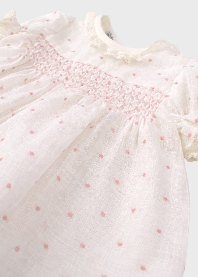 Completo Cotone Pois Rosa TAORMINA1413 corredino e abbigliamento neonato | NANU' BABY