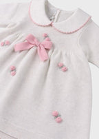 Completo Cotone Roselline Bianco 462 corredino e abbigliamento neonato | NANU' BABY