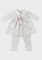 Completo Cotone Roselline Bianco 462 corredino e abbigliamento neonato | NANU' BABY