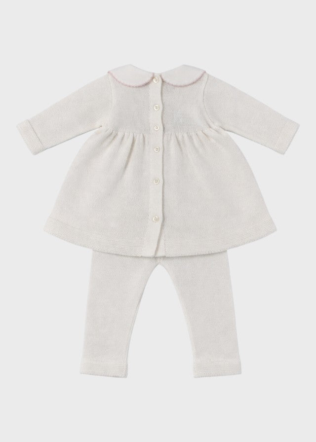 Completo Cotone Roselline Bianco 462 corredino e abbigliamento neonato | NANU' BABY