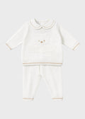 Completo Cotone Teddy Avorio EK5750/A corredino e abbigliamento neonato | NANU' BABY