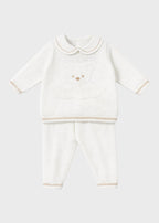 Completo Cotone Teddy Avorio EK5750/A corredino e abbigliamento neonato | NANU' BABY