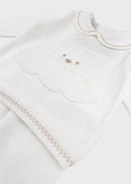 Completo Cotone Teddy Avorio EK5750/A corredino e abbigliamento neonato | NANU' BABY