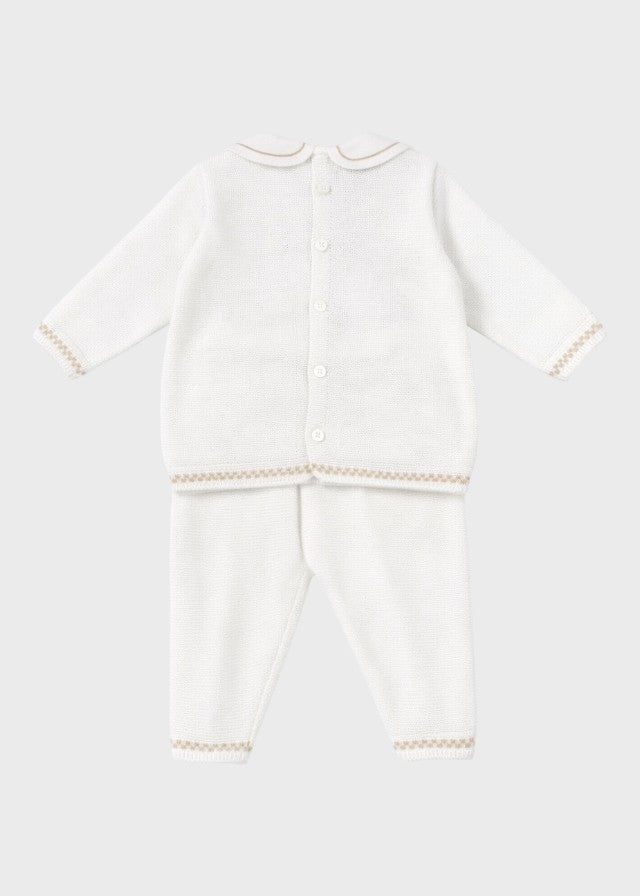 Completo Cotone Teddy Avorio EK5750/A corredino e abbigliamento neonato | NANU' BABY