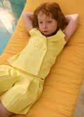 Completo Gilet Bermuda Giallo 5287/39 corredino e abbigliamento neonato | NANU' BABY