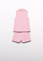 Completo Gilet Bermuda Rosa 5287/40 corredino e abbigliamento neonato | NANU' BABY