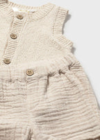 Completo Gilet Maglia Avorio 1279/2 corredino e abbigliamento neonato | NANU' BABY