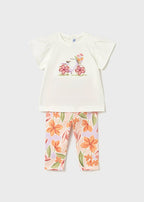 Completo Leggings Cotone Arancione 1747/28 corredino e abbigliamento neonato | NANU' BABY